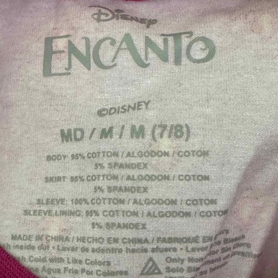 Disney Encanto Girls Dress Medium Pink Fire Princess NEW | eBay