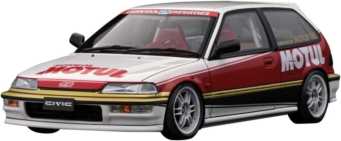 Finished Product ignition model 1/18 Honda CIVIC EF9 SiR MOTUL