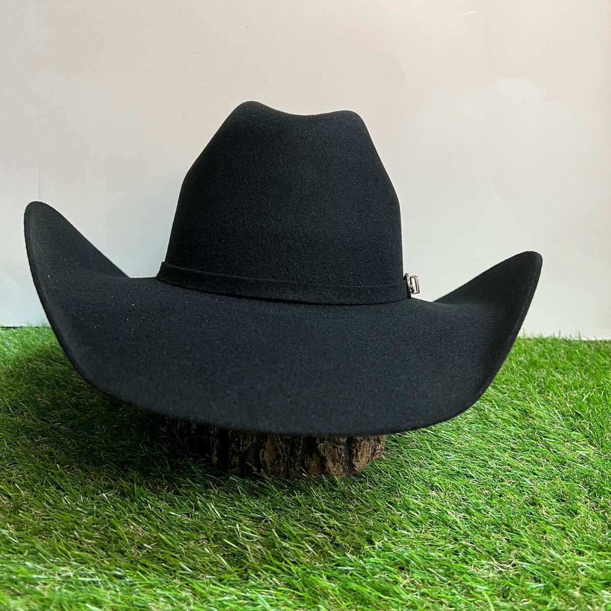 Men Black 100X Felt Western Cowboy Wide Brim Hat Tejana 