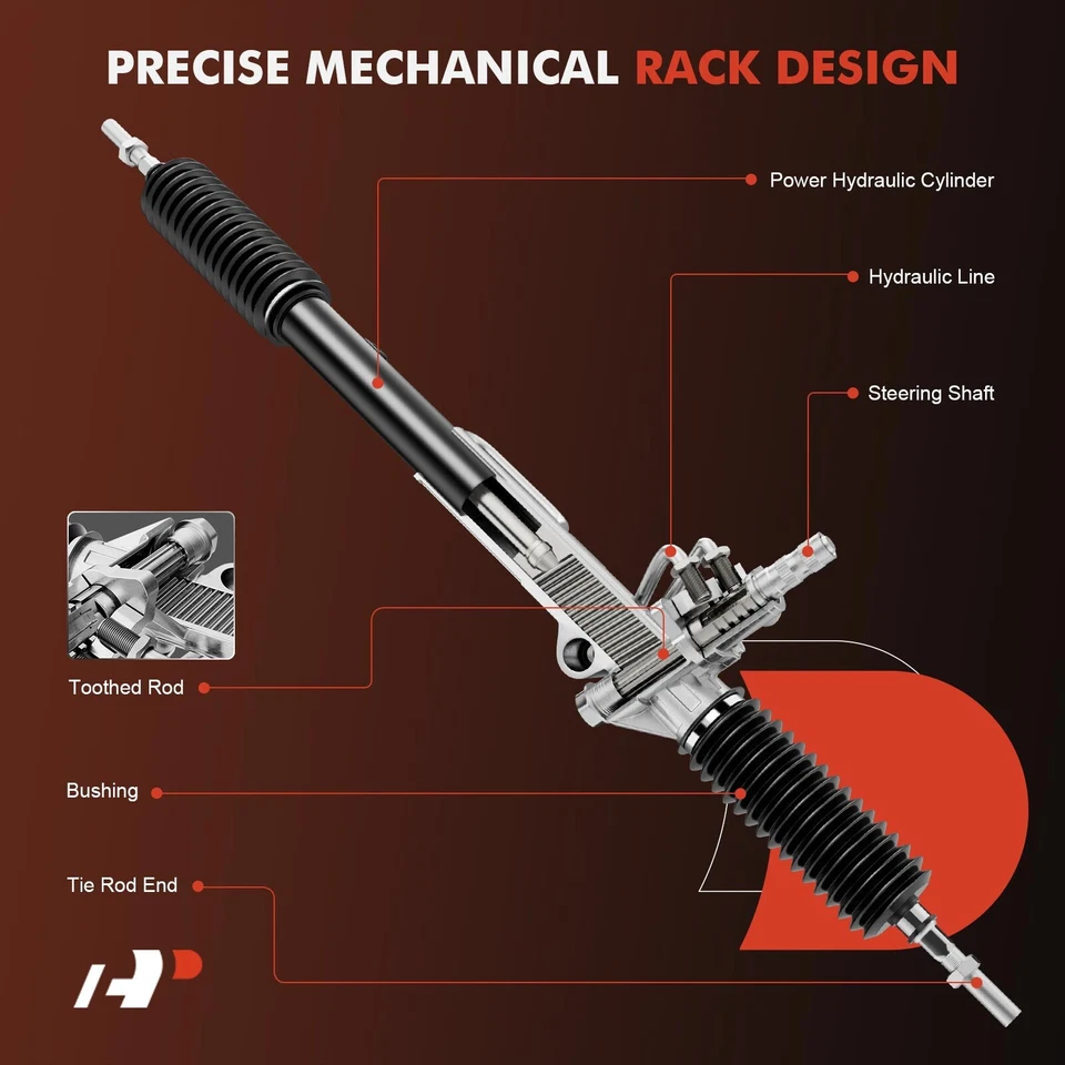 Conjunto de cremallera y piñón de dirección asistida para Ford Thunderbird 1989-1997 Mercury Foto 3 de 4