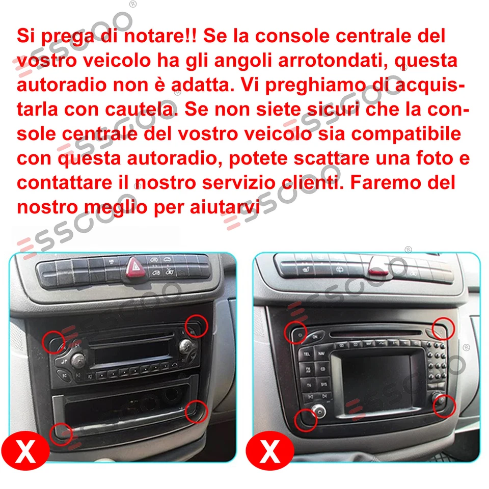 Für Mercedes-Benz A/B Klasse/Vito W169 W639 W245 Autoradio 2+32G Android 13 Navi - Immagine 2 di 4