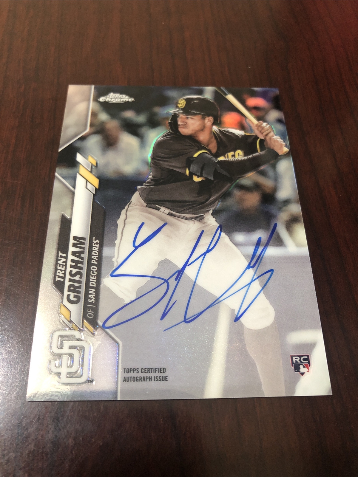 2020 TRENT GRISHAM ROOKIE RC TOPPS CHROME PADRES REFRACTOR AUTO /499 *Mint*