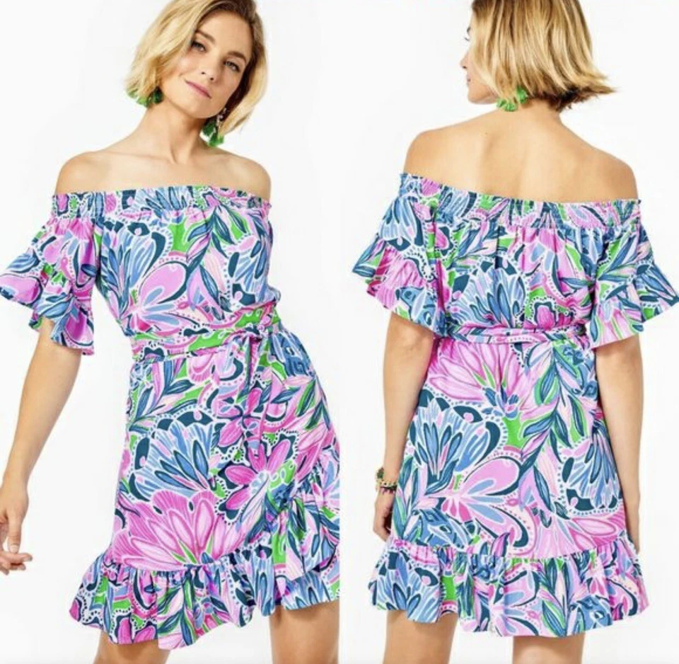 Lilly Pulitzer®Women's Maddlyn Off the Shoulder Stretch Dress Size S - Image 1 of 4