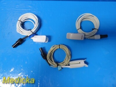 3X Datex Ohmeda OXY-F4H & Tenacore TP1812 Direct-Connect SpO2 Sensor 12ft ~34463