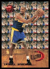 1992-93 Ultra Latrell Sprewell #8 BASKETBALL CARD Warriors All-Rookie. rookie card picture