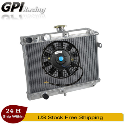 Aluminum Radiator+FAN For 2007-2015 10 11 13 Suzuki King Quad 450/500/700/750