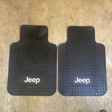 New 2pc Jeep Factory Truck Logo Front All Weather Heavy Duty Rubber Floor Mats
