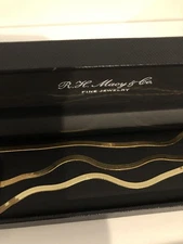 R. H. Macy & Co Gold Over Sterling Silver Necklace And Bracelet Set $300 Retail