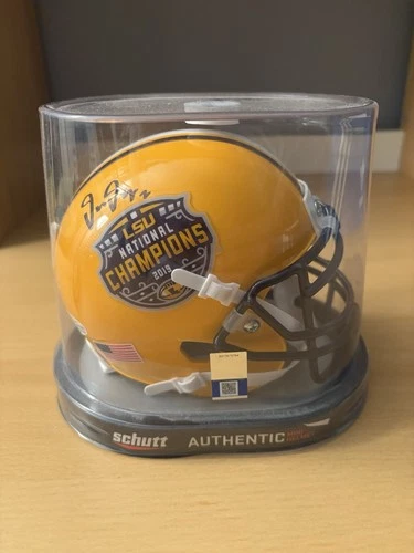 Justin Jefferson Autographed Mini Helmet LSU Tigers 2019 National Champions