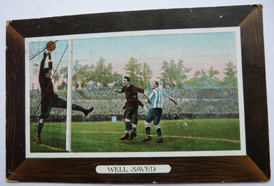 B.B. London Series E41 ''Well Saved'' 1908 FA Cup Final Wolves v Newcastle. Posted