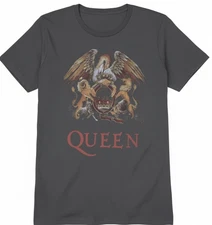 Queen Band Shirt - M Medium - Gray Abercrombie & Fitch Soft Retro Rock  20”x23”