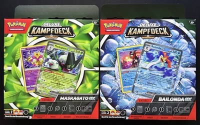 Pokemon Deluxe Kampfdeck Auswahl Maskagato oder Bailonda Deutsch Sammelkarten