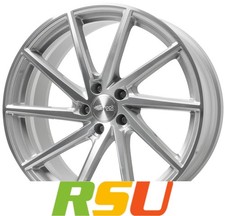 Brock B37 kristallsilber front-poliert 8.5x19" ET45 LK5 112 ML 66.6 Alufelgen...