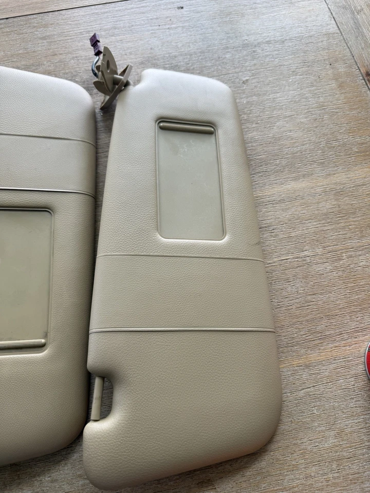 BMW 530i 530xI 525i 2004-2010 lado izquierdo y derecho parasol parasol conjunto bronceado OEM Foto 3 de 4