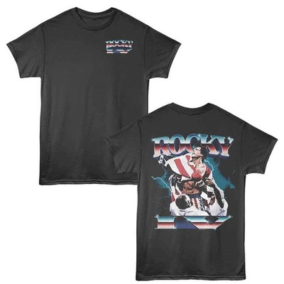 Rocky - Lightning Chrome - 2-Sided Print Adult Solid T-Shirt - Smoke