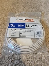 Cerro Wire 15 ft 14/2 Wire NM-B Indoor Electrical Copper Wire Cable With Ground