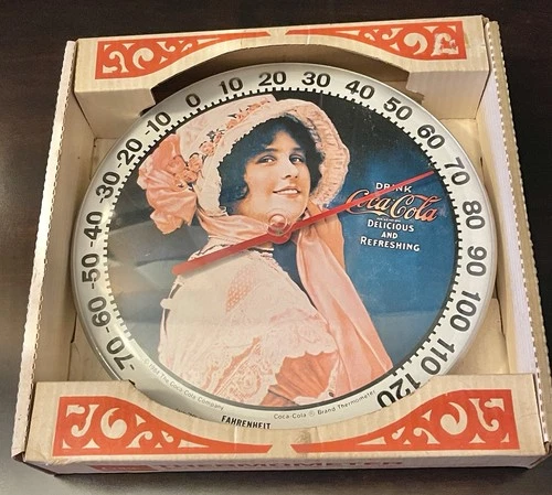 RARE 1984 Coca-Cola Tru Temp Jumbo Dial Thermometer Vintage In Original Box NEW