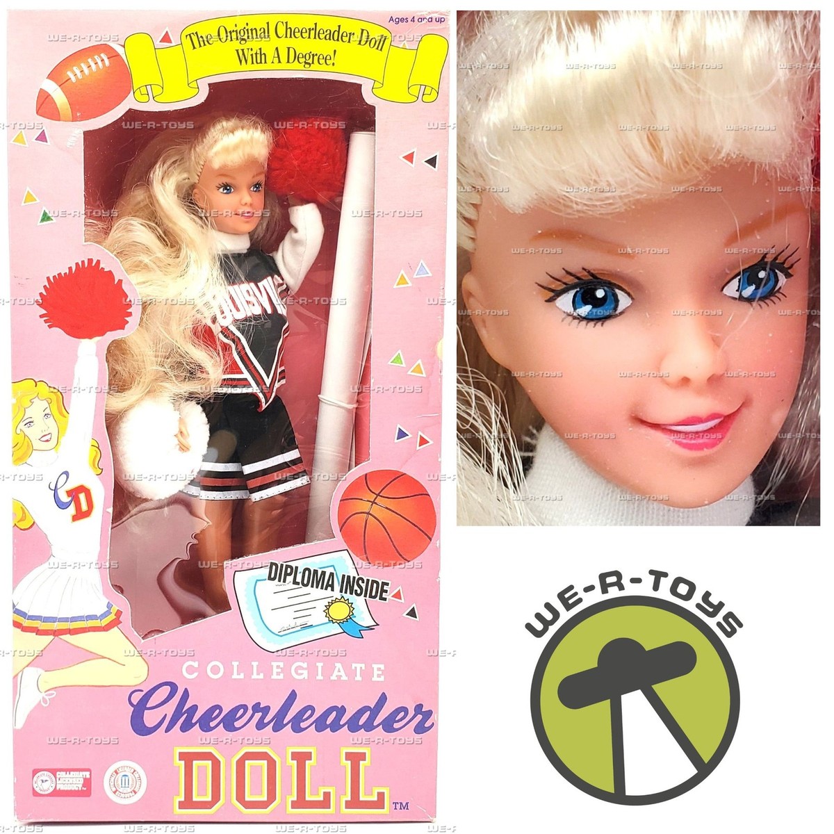 Collegiate Cheerleader Louisville Doll With Degree Collegiate Doll