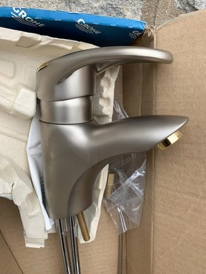 Grohe 33148 ARO Chiara Single Handle Bathroom Lavatory Faucet Satin Nickel/Brass