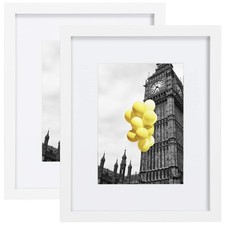 8x10 Picture Frame with Plexiglass, Display Pictures 5x7 with Mat or 8x10 Wit...