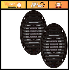 5.25" Waterproof Dual Cone Speakers - Black, High-Quality Sound, Marine Audio