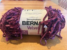 NEW Bernat Velvet Yarn Burgundy Plum  10.5 Oz...