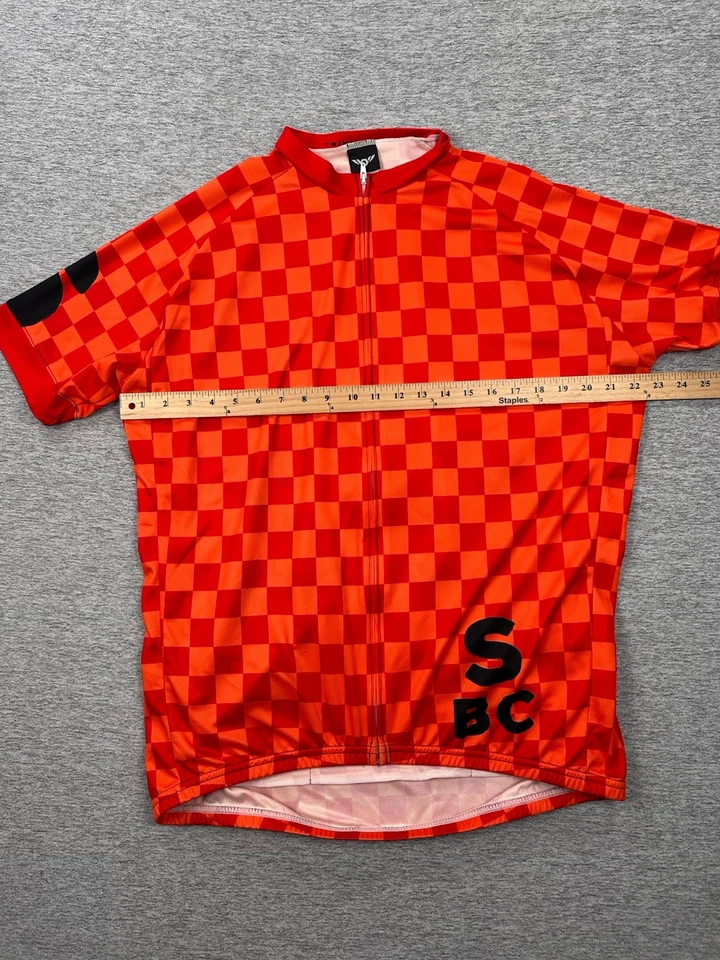 Camiseta deportiva de ciclismo Twin Six para hombre 2XL Club Raglán rojo naranja Country Speedy Bike Club Foto 3 de 4