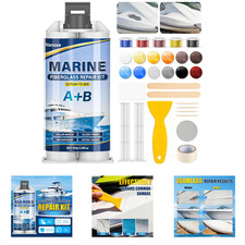 Marine Fiberglass Repair Kit with Color Match, Gel Coat Repair Kit for Boats and