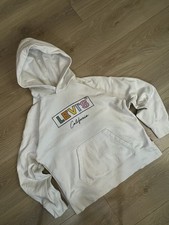Levis Standard Fit Hoodie White Cotton Blend ...