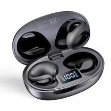 Open Ear Earbuds,Clip on Earbuds,Sport Bluetooth Headphones,with Dual Digital...