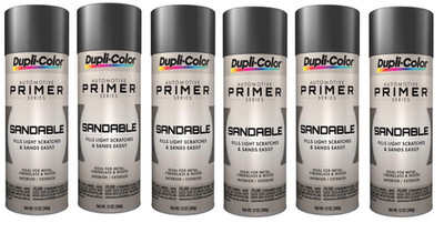 Duplicolor DAP1692 Sandable Primer Surfacer Gray Hot Rod, Metal / Wood, 6 PACK
