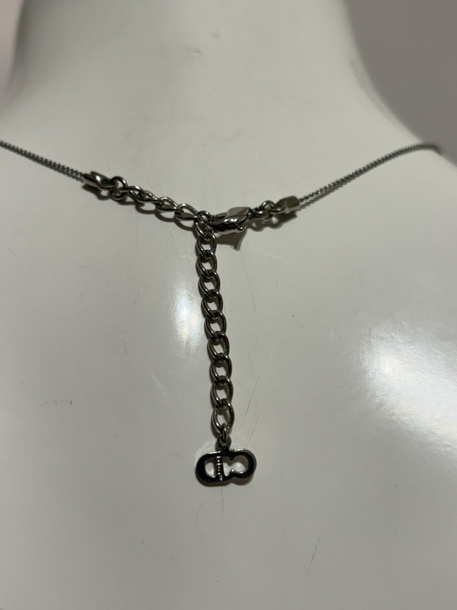 Vtg Christian Dior by John Galliano Silver Logo Letter Charm