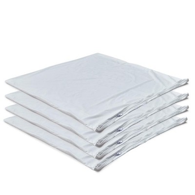 4 Pack Waterproof Down Feather Proof Pillow Protectors 4 (18x18), White 