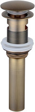Pop up Drain Stopper with Overflow, Bathroom Vanity Vessel Sink Drain, Antique