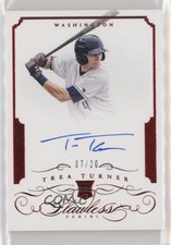 2016 Panini Flawless Rookie Auto Ruby 7/20 Trea Turner #RA-TT Auto 6fs