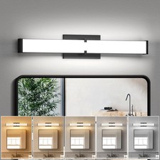 Modern Bathroom Vanity Light Fixtures Black 5CCT 20W 2000 Lumen 15.75" 16 Inch