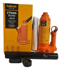 Halfords 2 Tonne Heavy Duty Bottle Jack Car Van Caravan Lifting Tool