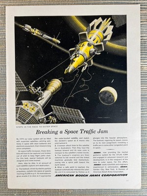 American Bosch Arma Corporation Guidance System Space 1960 Vintage Print Ad