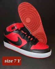 Nike Court Borough Mid 2 GS Boys Red Black White Sneakers US 7Y