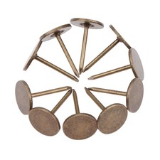 Decorative Upholstery Tacks 7/16 Inch Antique Bronze Flat Head Nail 100 PCS