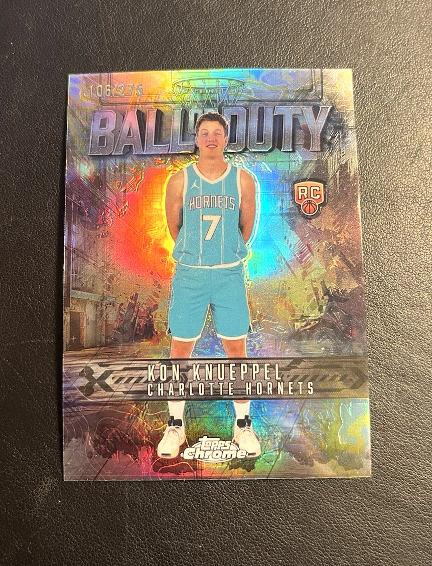 2025-26 Topps Chrome /275 YELLOW REFRACTOR BALL OF DUTY Kon Knueppel Rookie RC