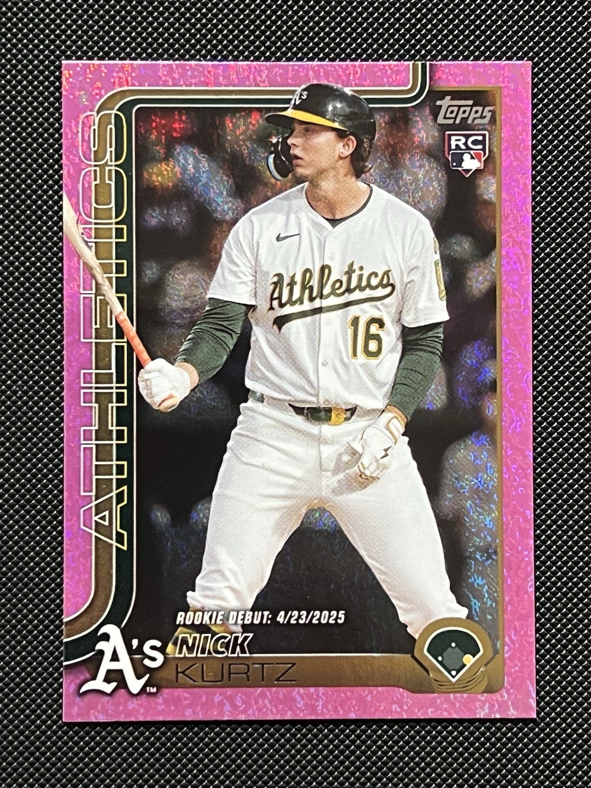 2025 Topps Update Nick Kurtz RC Rookie  Pink Holo Foil #US197 Oakland Athletics