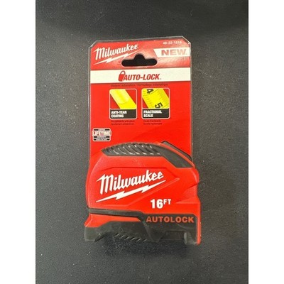 Milwaukee 16-Ft Compact Auto Lock Measuring Tape W/ Fractional Scale
