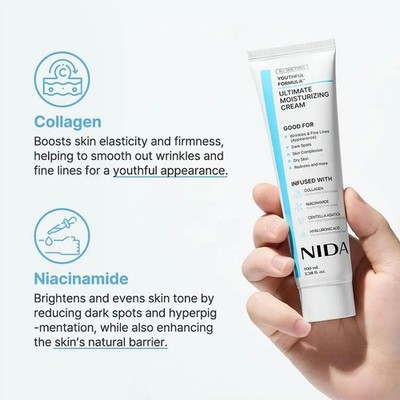 Für empfindliche Haut NIDA Youthful formula Ultimate 100ml Feuchtigkeitscreme~