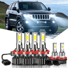 Fit Jeep Grand Cherokee 2019-2021 6x Led Headlight High Low Fog Light Bulb Kit