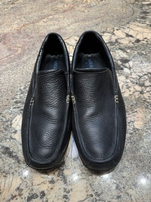 Merrell Rally Mocs Driving Loafers Mens 9.5 Black Leather Slip On Perform J38509