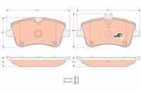Bremsbelagsatz Scheibenbremse Cotec TRW GDB1413 FüR Mercedes Klasse W203 R171