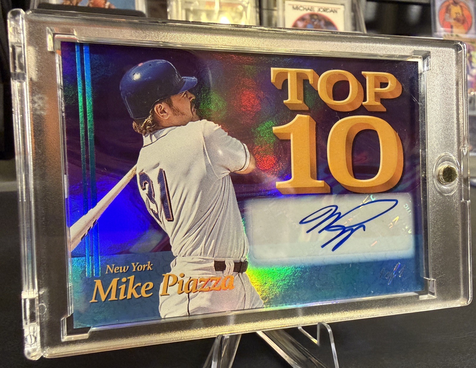 2026 Panini Top 10 Mike Piazza 1/1 Auto #T10-MP view 3