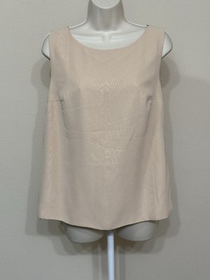 VL Selec Women s Tan Sleeveless Round Neck Layered Lightweight Tank M