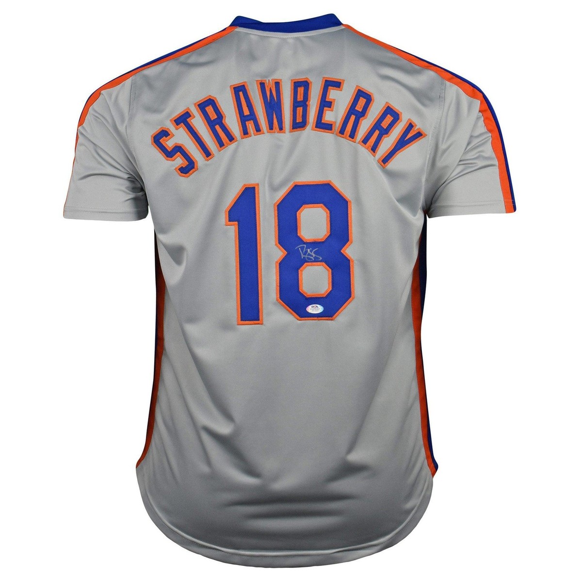 Darryl Strawberry Signed New York #18 Gray Baseball Jersey (JSA